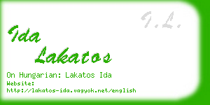 ida lakatos business card